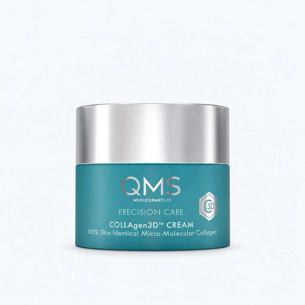 QMS Precision Care COLLAgen3D Cream voedt en hydrateert de huid en helpt fijne lijntjes zichtbaar verzachten voor een gladdere uitstraling.