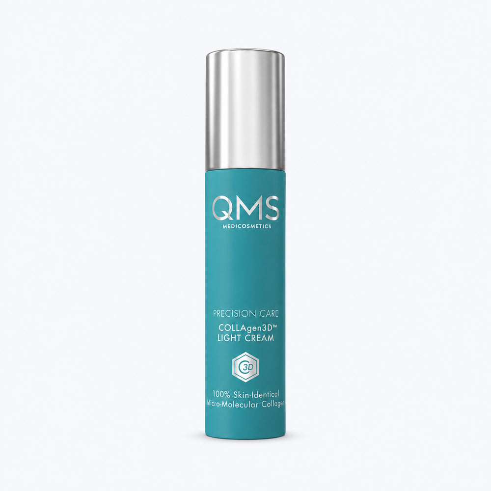QMS Precision Care COLLAgen3D Light Cream hydrateert en verzorgt de normale tot vette huid met een lichte, snel intrekkende textuur.