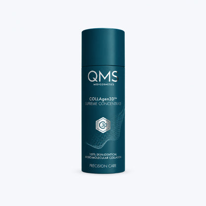 QMS Precision Care COLLAgen3D Supreme Concentrate ondersteunt de stevigheid en elasticiteit voor een veerkrachtiger ogende huid.