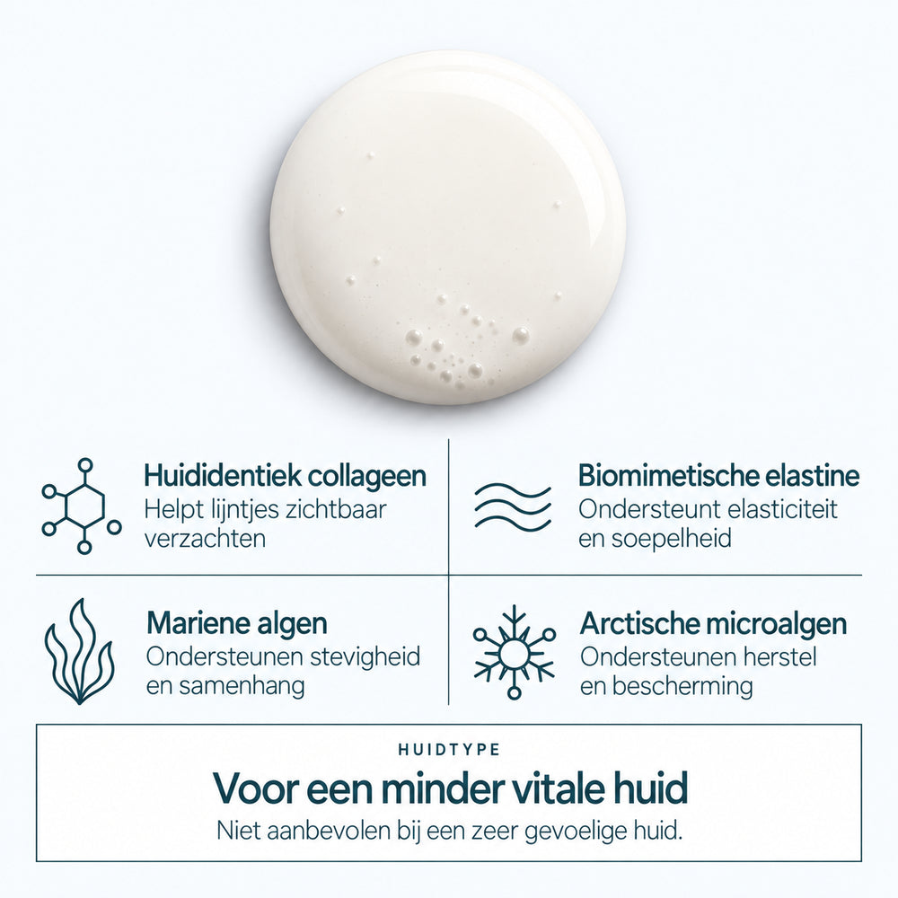 Ontdek de voordelen van QMS COLLAgen3D Supreme Concentrate: zachtere fijne lijntjes, meer veerkracht en antioxidantbescherming.