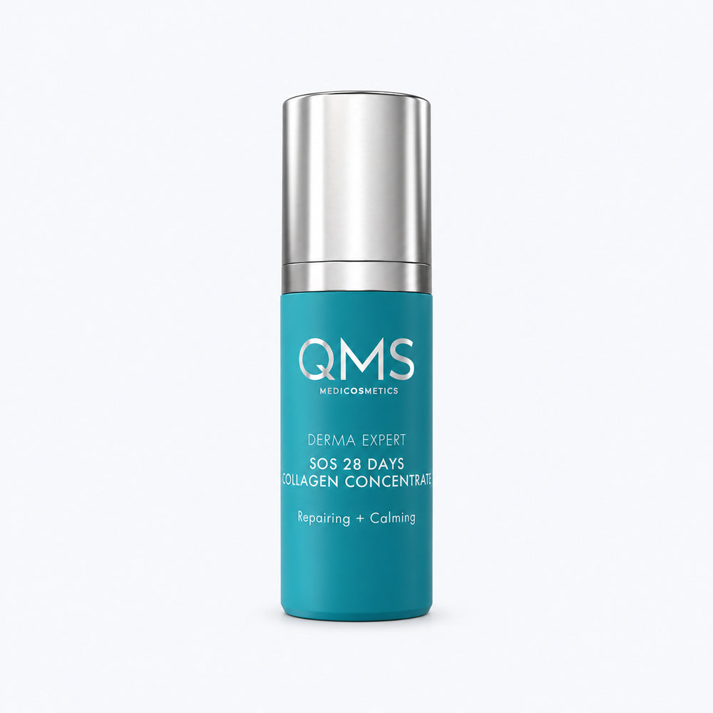 QMS Derma Expert SOS 28 Days Collagen Concentrate voor de verzorging van een gevoelige, vochtarme of gestreste huid.
