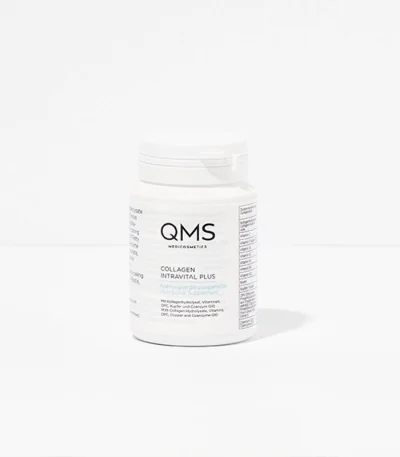Afbeelding van QMS Collagen Intravital Plus Nutritional Supplement - een geavanceerd voedingssupplement voor het voeden en ondersteunen van de huid van binnenuit.
