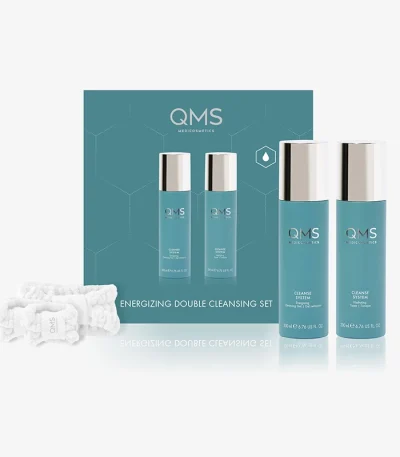 Afbeelding van de QMS Energizing Double Cleansing Set - een complete reinigingsroutine voor een frisse en stralende huid.