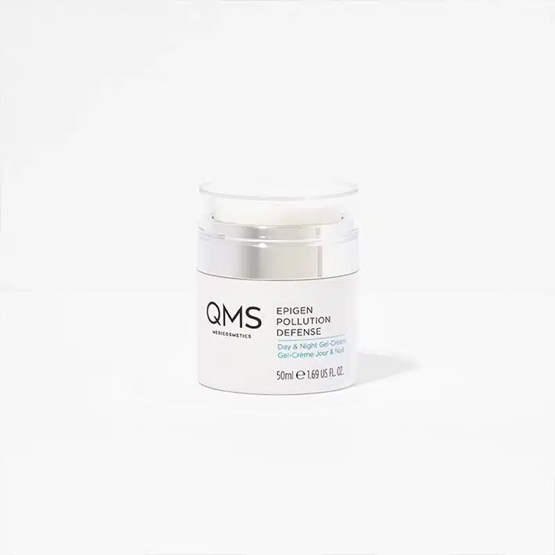 Afbeelding van QMS Epigen Pollution Defense Day & Night Gel-cream - een beschermende gel-crème voor dag en nacht, ontworpen om de huid te verdedigen tegen milieuverontreinigende stoffen